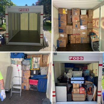 Three Feathers Junk Removal - Helped a client load a POD for a move. - Home Cleaning Near Me
