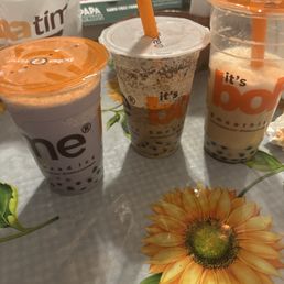 #4 Frosty Milk with Caramel, Pudding & Boba.  Taro Smoothie.  OREO Coffee Frappe.