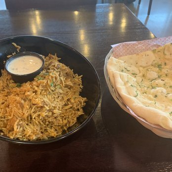 Tarka Indian Kitchen - lamb biryani and garlic naan - Indian Near Me - Austin, Texas Tarka Indian Kitchen - lamb biryani and garlic naan - Indian Near Me - Austin, Texas