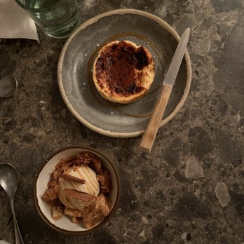 Theodora - Basque cheesecake and baklava sundae - Mediterranean Near Me - Brooklyn, New York