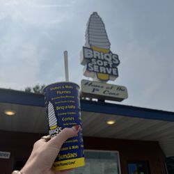 Briq's Soft Serve - Briq's sign