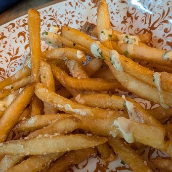 Mosaic Restaurant - Shoe string flies...so good! Sprinkle parmesan cheese for sure!! - Bars Near Me - Redding, California