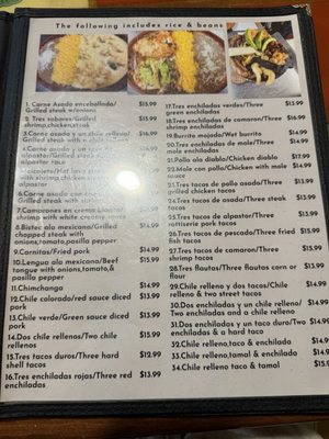 Menu photo 8 El Jefe Restaurant Pahrump, NV