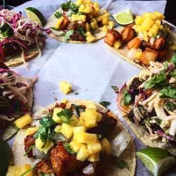 Bakersfield Mass Ave - Pork belly, fish, and beef tacos. My favorite is the pork belly taco because it's filled with a good balance of sweet and savory. - Bars Near Me - Indianapolis, Indiana Bakersfield Mass Ave - Pork belly, fish, and beef tacos. My favorite is the pork belly taco because it's filled with a good balance of sweet and savory. - Bars Near Me - Indianapolis, Indiana