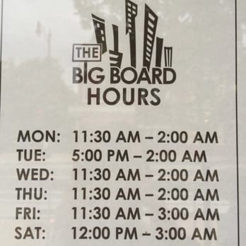 The Big Board - Hours - Burgers Near Me - Washington, DC, District of Columbia The Big Board - Hours - Burgers Near Me - Washington, DC, District of Columbia