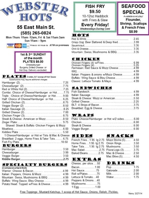 Menu photo 2 Webster Hots Webster, NY