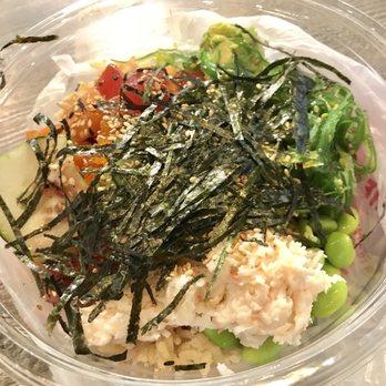 Ocean Poke - Small, 8.75, 2 scoops... toppings hiding small amount of protein but I guess it is a 'small' - Poke Near Me - Murrieta, California