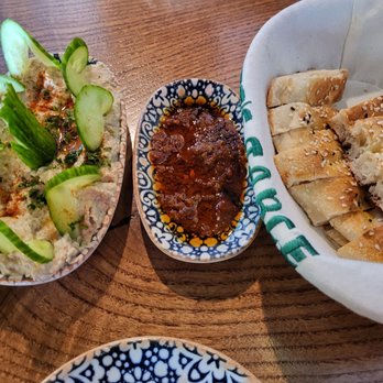 Chef’s Table - Best hummus ever, addictive red sauce, nice bread. - Mediterranean Near Me - San Antonio, Texas