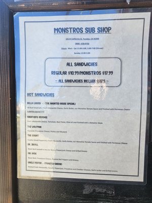 Menu photo 7 Monstros Sub Shop Yucaipa, CA Menu photo 7 Monstros Sub Shop Yucaipa, CA