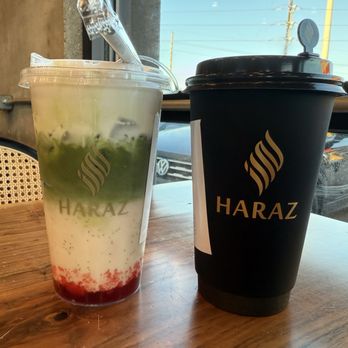 Haraz Coffee House - Strawberry matcha, Pistachio Latte - Coffee & Tea Near Me - Pearland, Texas