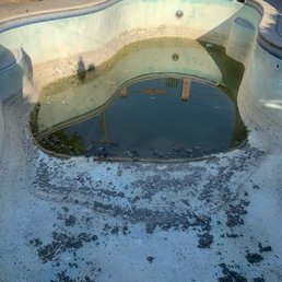 Must be drained prior to a complete new pool.