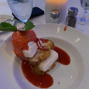 Fish Thyme - Amazing food and desserts! (Mine slid over a little here). The bread in this literally cut through with a spoon! - Cafes Near Me - Acworth, Georgia