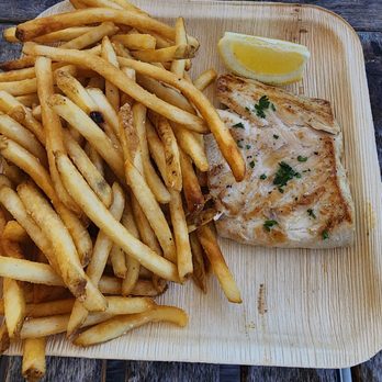 What The Fish Rolls - Catch of the day! Mahi and double fries. - Seafood Near Me - Tavernier, Florida