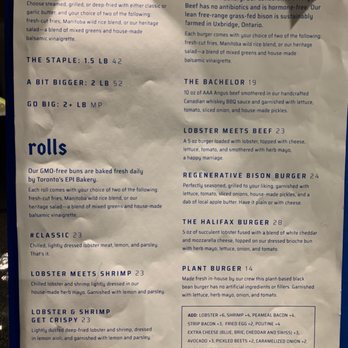 Lobster Burger Bar - Entrees - Bars Near Me - Toronto, Ontario Lobster Burger Bar - Entrees - Bars Near Me - Toronto, Ontario