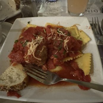 Cafe Paradiso - Mushroom stuffed ravioli with tomato sauce and it had chunks of soft tomatoes in it. - Cafes Near Me - Urbana, Ohio