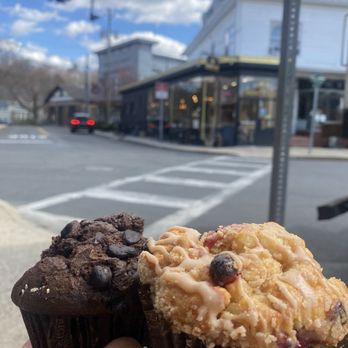 Noble Cafe - eating yummy muffins on a bench across from the shop, enjoying the sunshine on a beautiful March day. - Coffee & Tea Near Me - Sparkill, New York Noble Cafe - eating yummy muffins on a bench across from the shop, enjoying the sunshine on a beautiful March day. - Coffee & Tea Near Me - Sparkill, New York