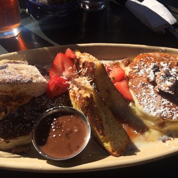 Snooze, an A.M. Eatery - Hot cocoa/s'mores pancake (left), OMG French Toast (middle), cinnamon crunch pancake (right). PC @snacking.in.scrubs - Breakfast & Brunch Near Me - Tustin, California Snooze, an A.M. Eatery - Hot cocoa/s'mores pancake (left), OMG French Toast (middle), cinnamon crunch pancake (right). PC @snacking.in.scrubs - Breakfast & Brunch Near Me - Tustin, California