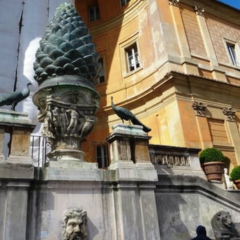 Musei Vaticani - 1st century Roman bronze Pigna (pinecone) in front of the exhedra. It was an ancient fountain. - Museums Near Me - Rome, RM