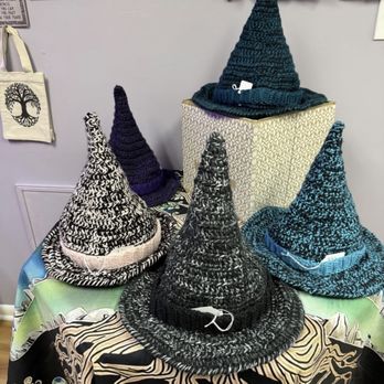 Crystal Era - Handcrafted crocheted Witch Hats consigned item - Bookstores Near Me - Elyria, Ohio Crystal Era - Handcrafted crocheted Witch Hats consigned item - Bookstores Near Me - Elyria, Ohio