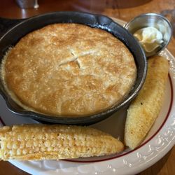 Old Red Mill Tapbouse Grille - Chicken pot pie and cornbread
