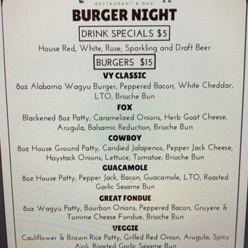 Vintage Year - Go Tuesday for burger night! - Steakhouses Near Me - Montgomery, Alabama Vintage Year - Go Tuesday for burger night! - Steakhouses Near Me - Montgomery, Alabama