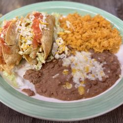Pina's Mexican Restaurant - 9. Two Crispy Tacos Combination Plate