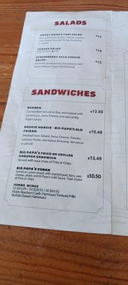 Menu photo 4 Big Papas Chophouse Quincy, FL