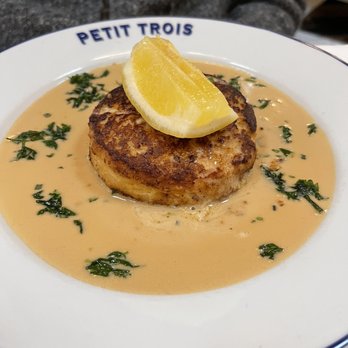 Petit Trois - Crab Cake - French Near Me - Sherman Oaks, California Petit Trois - Crab Cake - French Near Me - Sherman Oaks, California