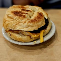 Baker's Sweets Bistro & Bakery - Sausage, egg and cheese on croissant