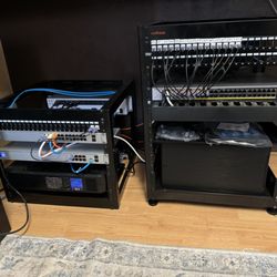 Appa Construction and Repairs - Network rack setup with ubiquiti hardware. Ethernet cables ran
