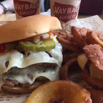 Wayback Burgers - Custom triple - under $8 - #swoon - Burgers Near Me - Milpitas, California Wayback Burgers - Custom triple - under $8 - #swoon - Burgers Near Me - Milpitas, California