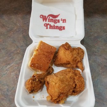 Wings 'n' Things - fried chicken in a styrofoam container - Chicken Wings Near Me - Elmont, New York