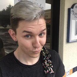 My silver hair in the sunlight right after Glam Nash colored and cut it!