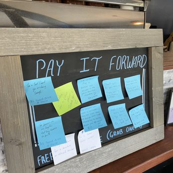 Maplewood Deli & Coffeehouse - pay it forward sign - Coffee & Tea Near Me - Maplewood, Missouri