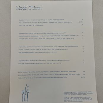 Model Citizen - Main Entree Menu - New American Near Me - Ventura, California