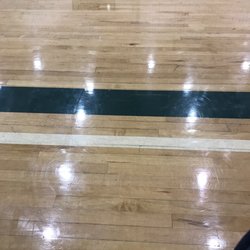 Mountain Vista High School - Best gym floor ever at this school! So shiny and it has a green stripe!