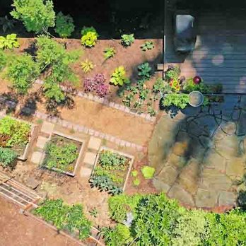 Plant People Northwest - Aerial view of Lake Forest Park design - Landscaping Near Me Plant People Northwest - Aerial view of Lake Forest Park design - Landscaping Near Me