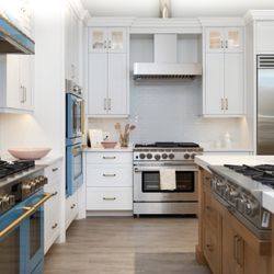 KAM Appliances - Elegant Bluestar kitchen showcasing professional-grade appliances designed for both style and performance!