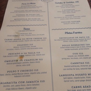 Tacuba Hell's Kitchen - Menu, looks good. But looks can be deceiving. - Mexican Near Me - New York, New York