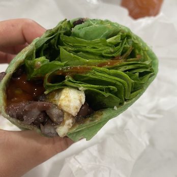 Freshería - Vegan burrito without vegan chorizo, potatoes, or bell pepper - Salad Near Me - San Diego, California