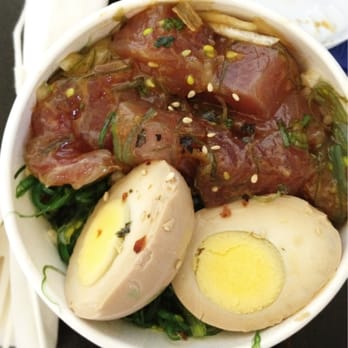 Roe Seafood Restaurant - Poke bowl! Complete with tuna poke, soy egg, wakame salad, brown rice. Nom! - Seafood Near Me - Long Beach, California Roe Seafood Restaurant - Poke bowl! Complete with tuna poke, soy egg, wakame salad, brown rice. Nom! - Seafood Near Me - Long Beach, California