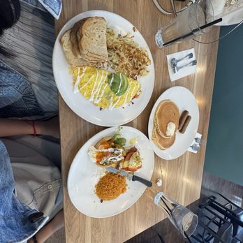 Broken Yolk Cafe - No Name Omelet and Sope Benedict Golden State Benedict - Breakfast & Brunch Near Me - San Diego, California