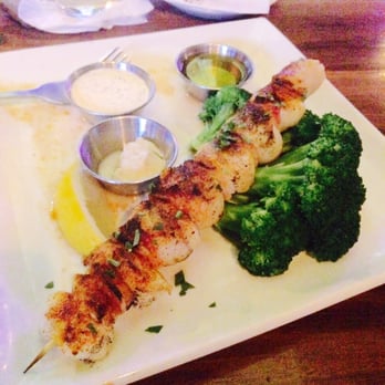 FishBar - Scallop skewers and steamed broccoli w a side of horseradish and bernaise - Seafood Near Me - Manhattan Beach, California
