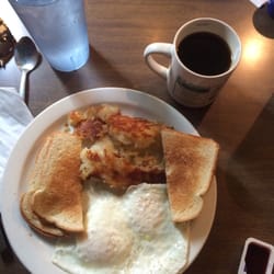 J & L Breakfast & Steak House - Eggs, toast, hashbrowns and coffee
