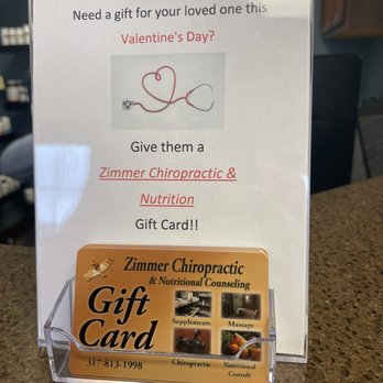 Zimmer Chiropractic & Nutrition - Gift card - Chiropractors Near Me - Indianapolis, Indiana Zimmer Chiropractic & Nutrition - Gift card - Chiropractors Near Me - Indianapolis, Indiana