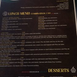 Los Primos Mexican grill - Lunch Menu