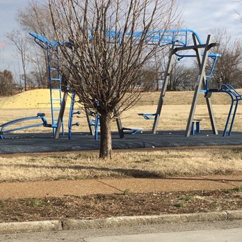 Chouteau Park - Fitness equipment along the trail. - Parks Near Me - St. Louis, Missouri