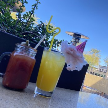 Hash Kitchen - Bloody Mary, Red Bull cotton candy cocktail - Breakfast & Brunch Near Me - Scottsdale, Arizona