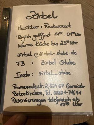 Menu photo 2 Zirbel Stube Garmisch-Partenkirchen, BY Menu photo 2 Zirbel Stube Garmisch-Partenkirchen, BY