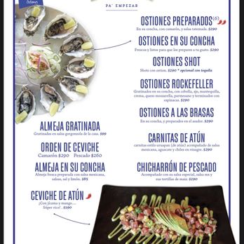 Mar & Fuego - Menu 2 - Seafood Near Me - Tijuana, BCN Mar & Fuego - Menu 2 - Seafood Near Me - Tijuana, BCN